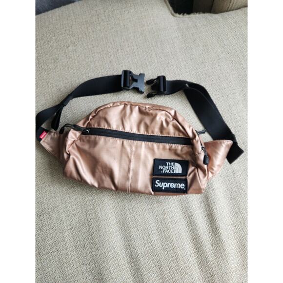 The North Face Other - Supreme The North Face Metallic Rose Gold Roo II Lumbar Pack 100% Authentic SS13